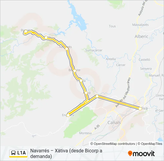 L1A Bus Line Map