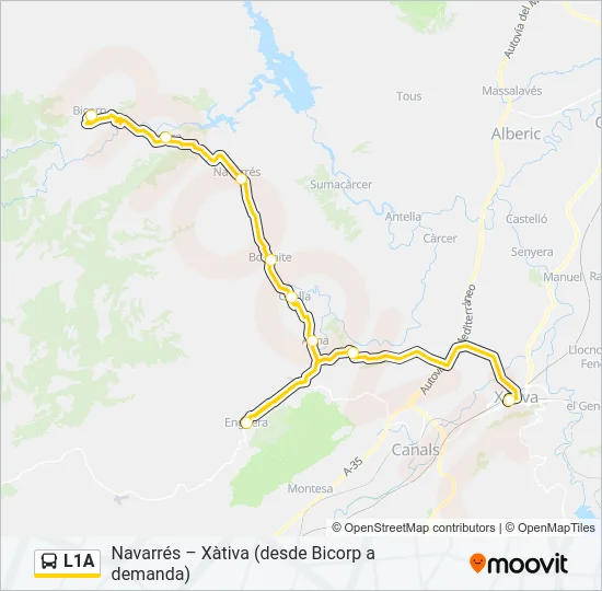 L1A Bus Line Map