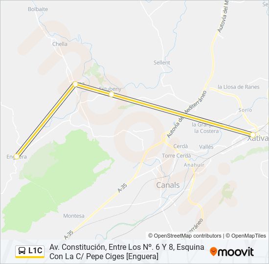 L1C bus Line Map