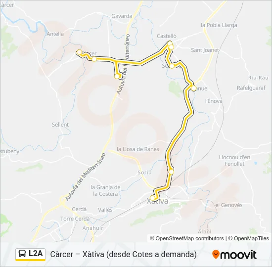L2A Bus Line Map
