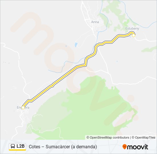 Mapa de L2B de autobús