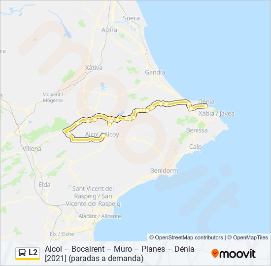 L2 bus Mapa de línia