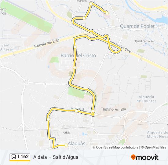 L162 bus Line Map