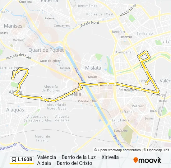 L160B  Mapa de línia