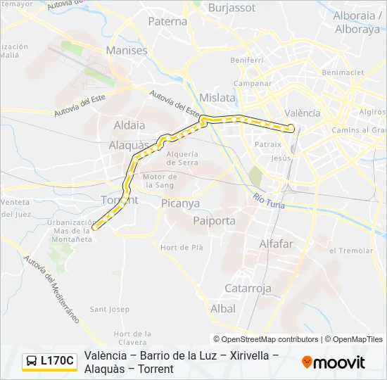 L170C  Mapa de línia