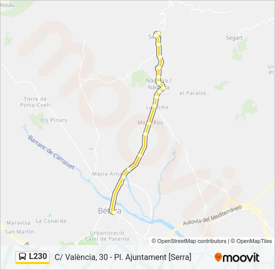 L230 Bus Line Map
