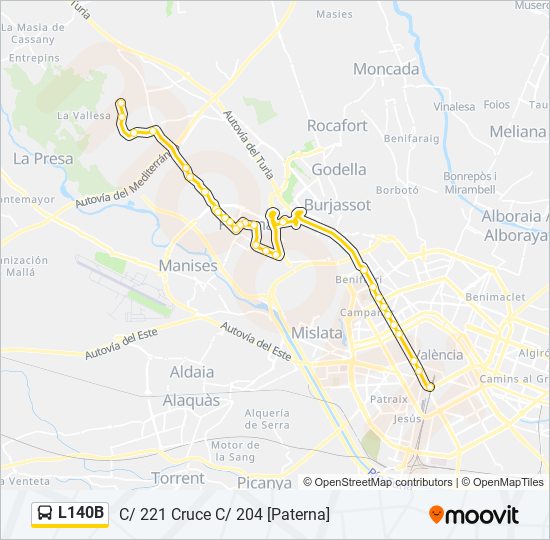 L140B bus Line Map