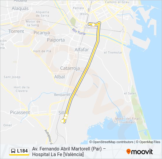 Mapa de L184 de 