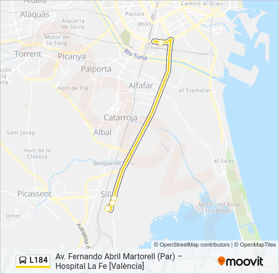 L184  Line Map