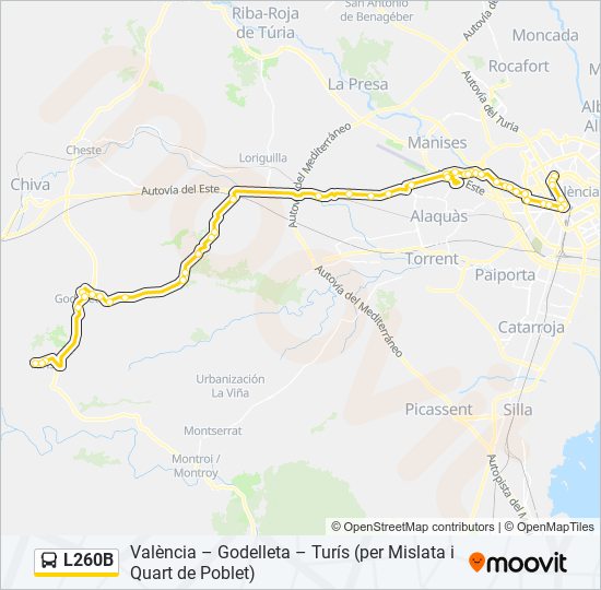 L260B bus Line Map