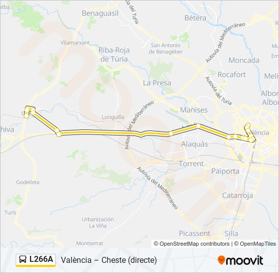 L266A bus Line Map