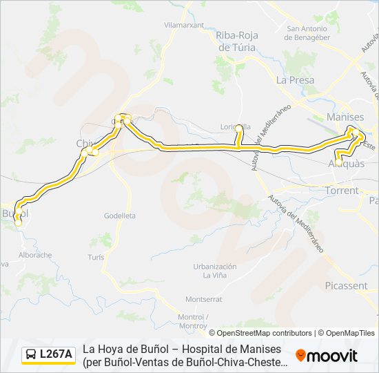 L267A bus Line Map