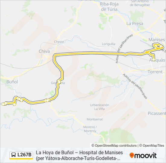 L267B bus Mapa de línia