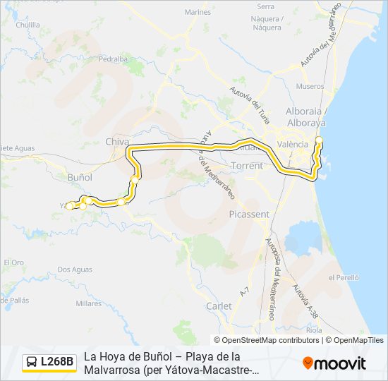L268B bus Line Map