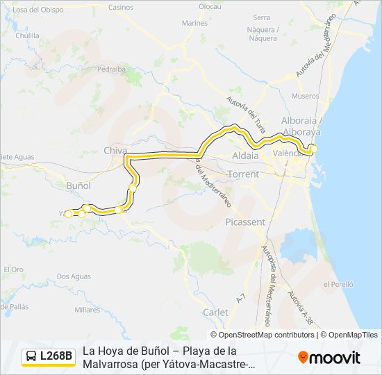 L268B bus Line Map