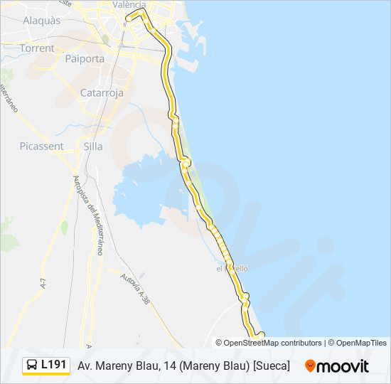 L191 bus Line Map