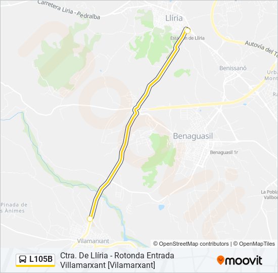 L105B bus Line Map