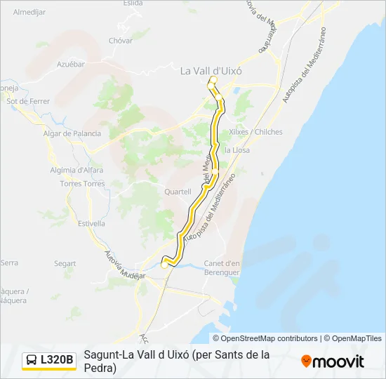 L320B Bus Line Map