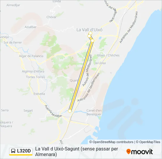 L320D Bus Line Map