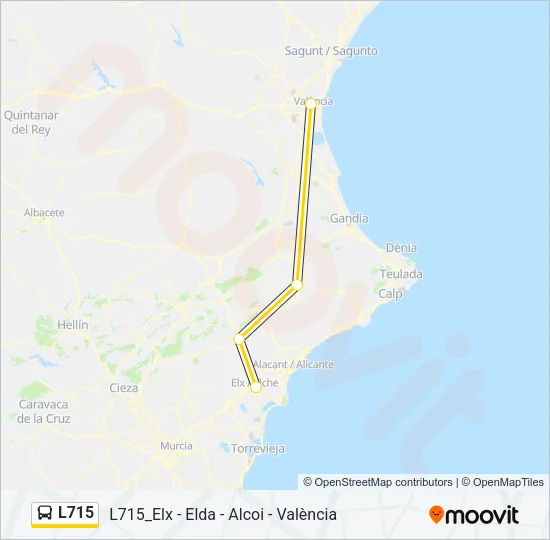 L715 Bus Line Map