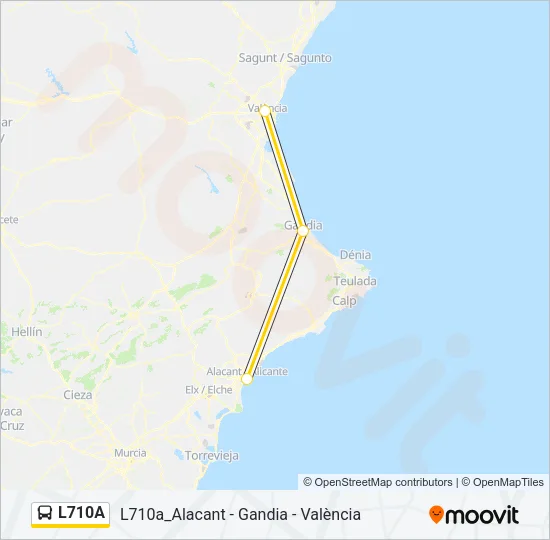 L710A Bus Line Map