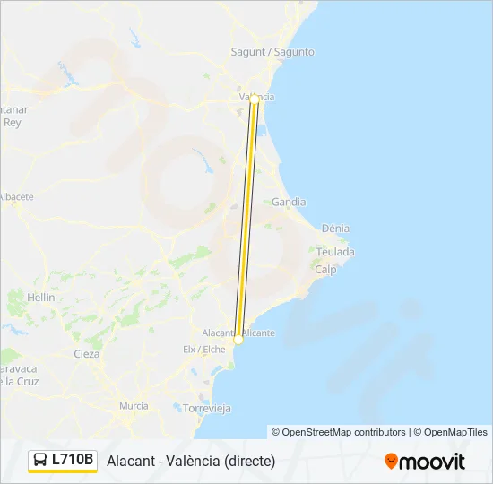 L710B Bus Line Map