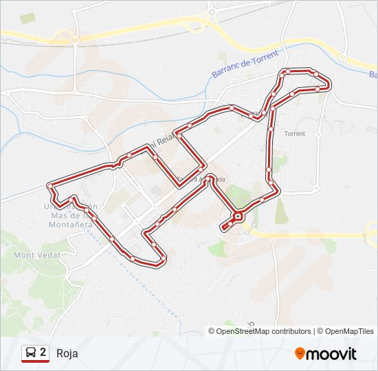 2 bus Line Map