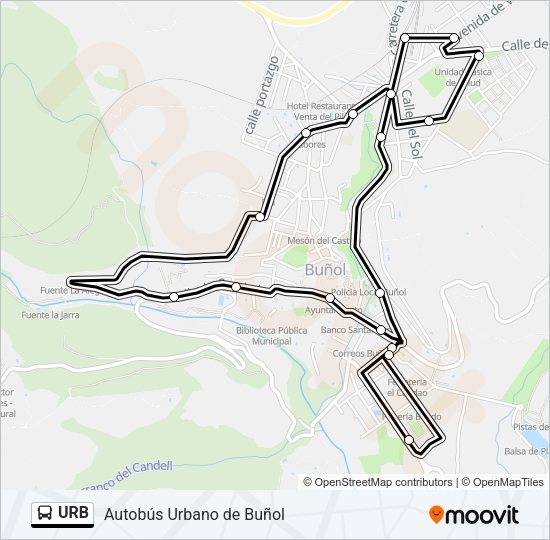 Mapa de URB de autobús