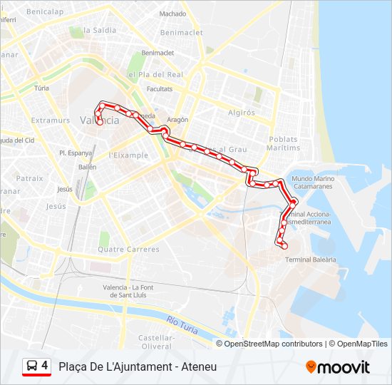 4 Bus Line Map