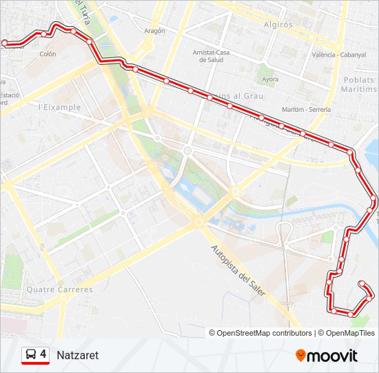 4 Bus Line Map