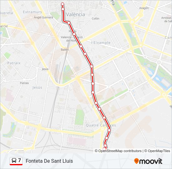 7 Bus Line Map