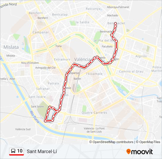 10 Bus Line Map