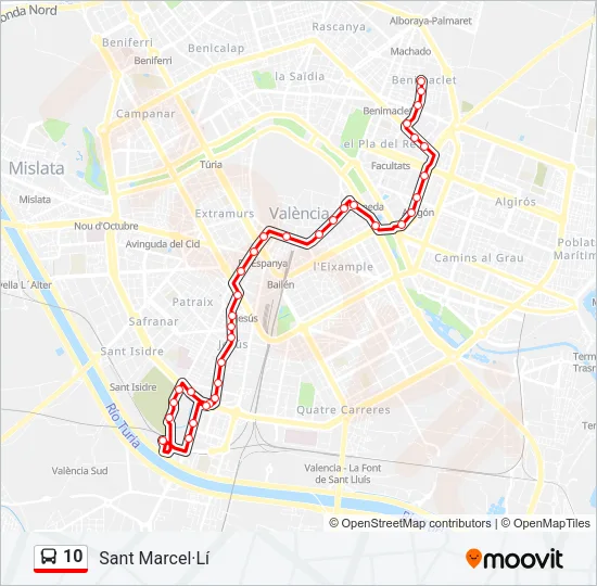 10 Bus Line Map