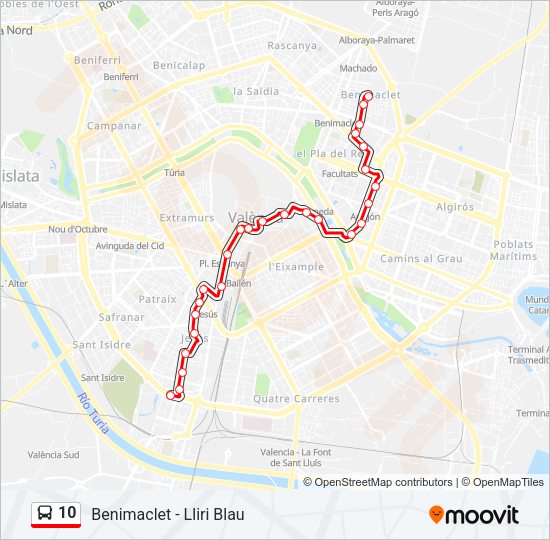 10 Bus Line Map