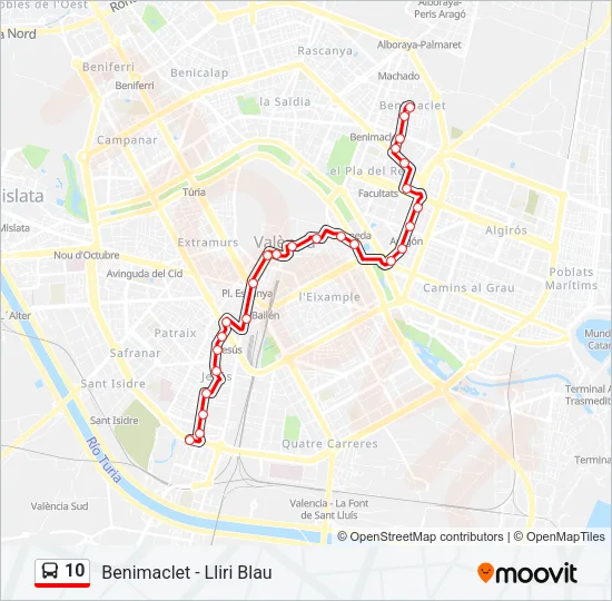 10 Bus Line Map