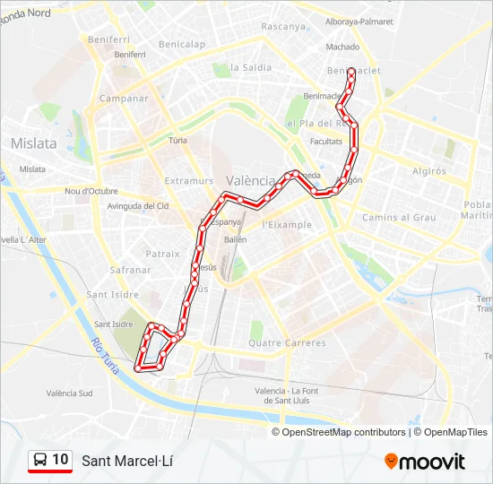 10 Bus Line Map