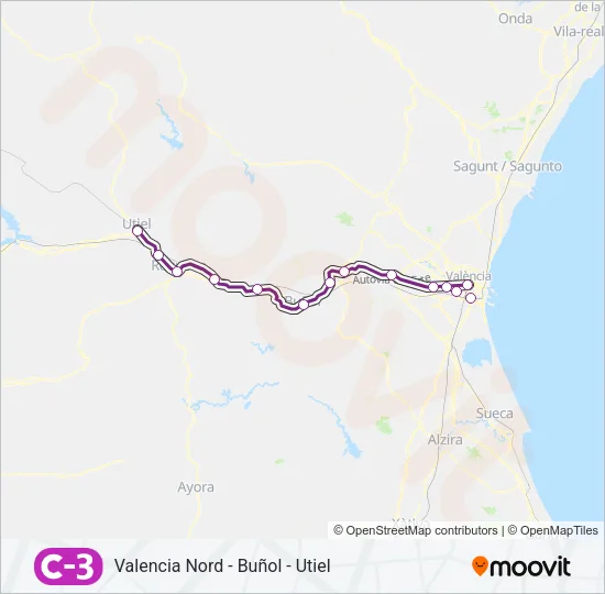 C3 Train Line Map