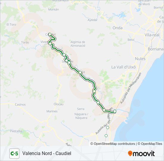 Mapa de C5 de tren