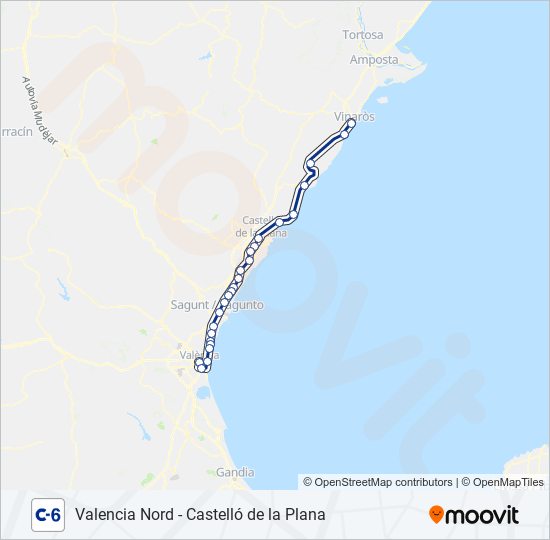 Mapa de C6 de tren