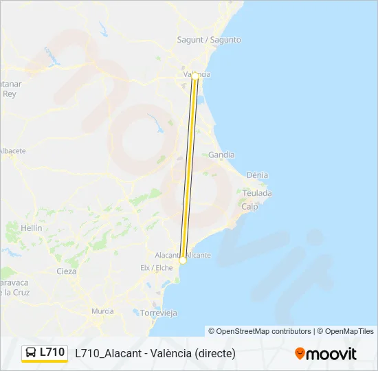 L710 Bus Line Map