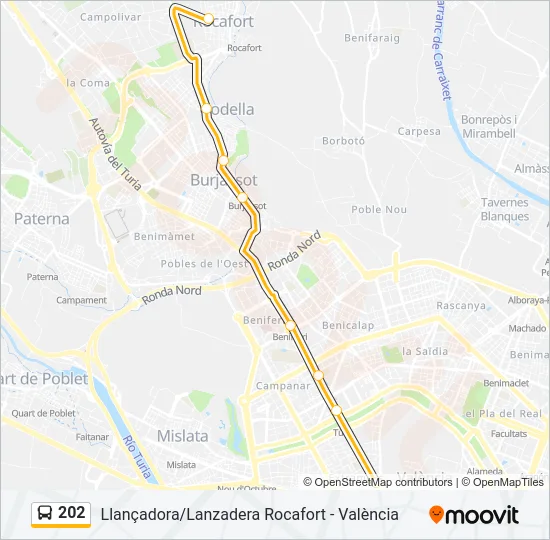 202 Bus Line Map