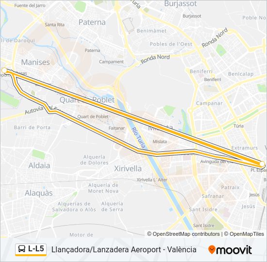 L-L5 Bus Line Map