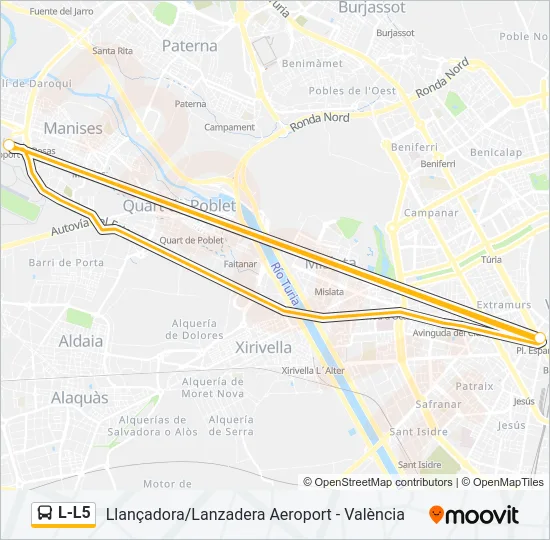 L-L5 Bus Line Map