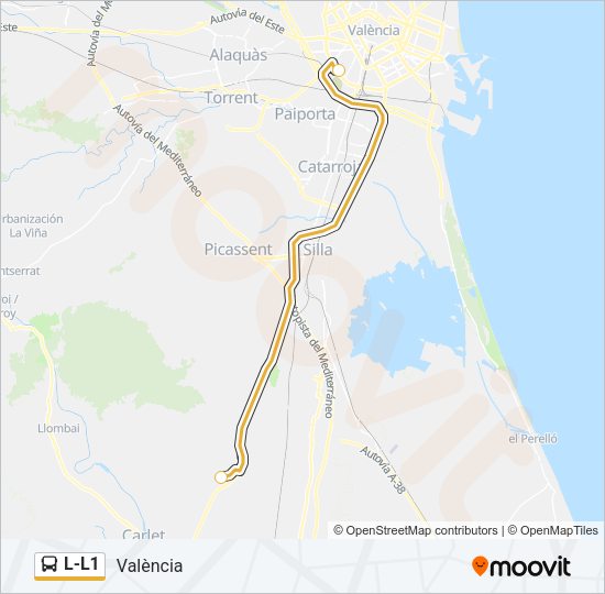L-L1 Bus Line Map