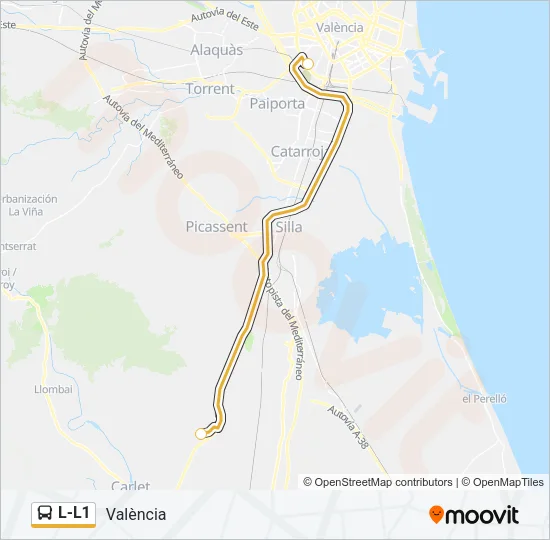 L-L1 Bus Line Map