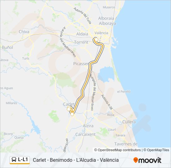 L-L1 Bus Line Map