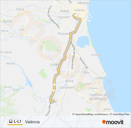 L-L1 Bus Line Map
