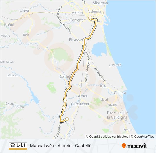 L-L1 Bus Line Map