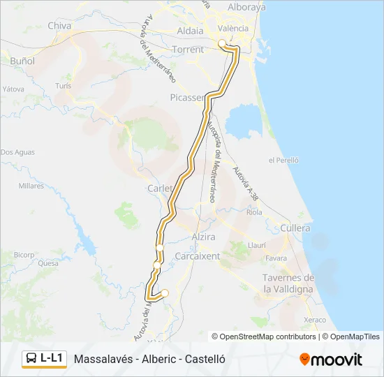 L-L1 bus Mapa de línia