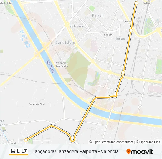 L-L7 Bus Line Map